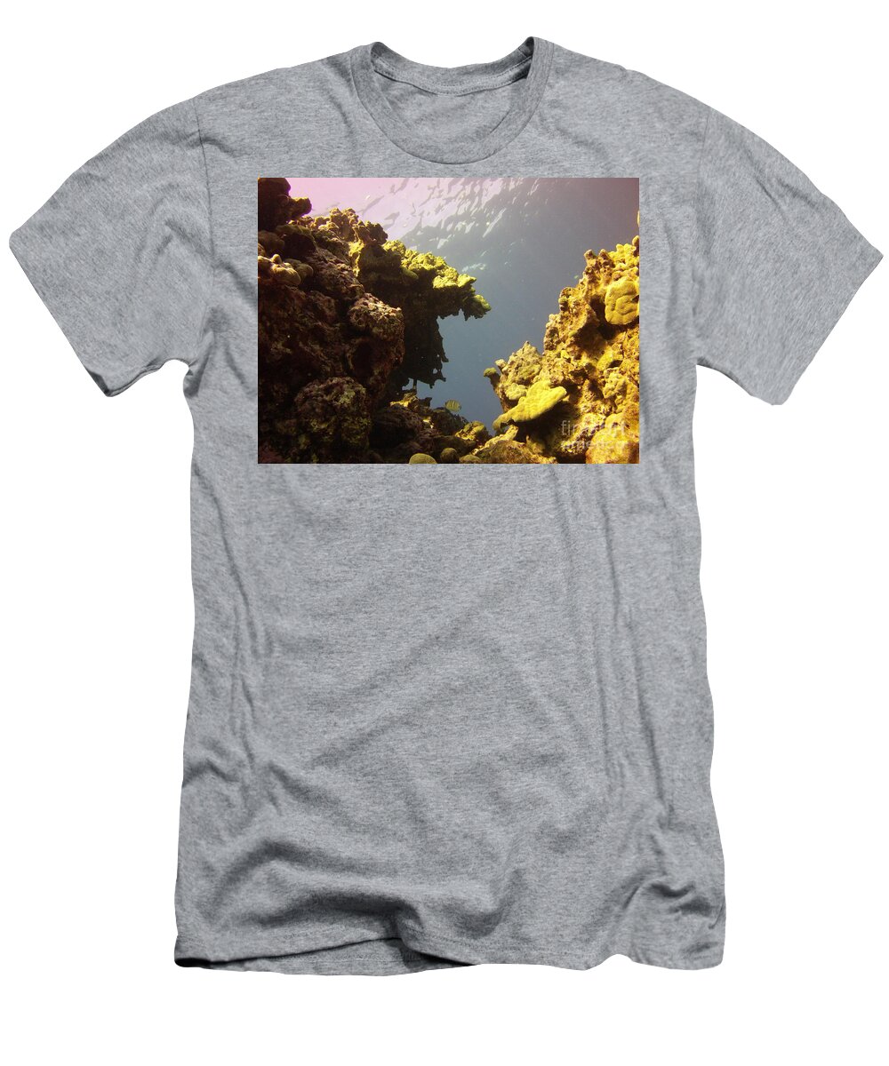 Coral T-Shirt featuring the photograph Below the Surface by Radine Coopersmith