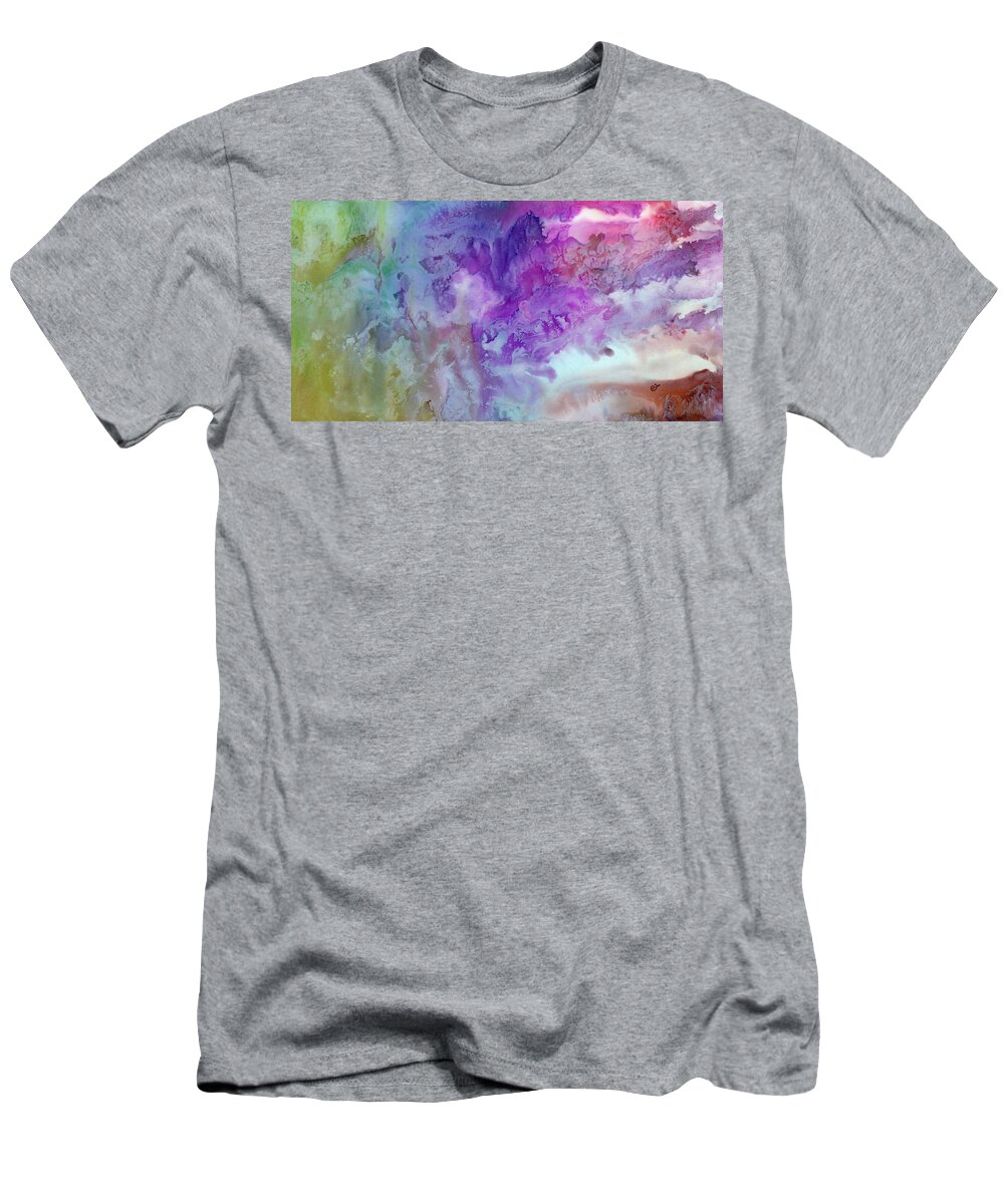 Abstract T-Shirt featuring the painting Beneath the Surface by Eli Tynan