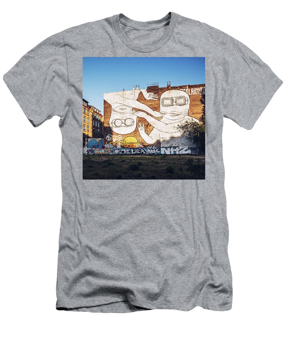 Berlin T-Shirt featuring the photograph Berlin - Street Art by Alexander Voss