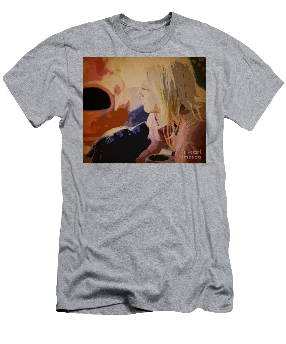 Woman With Dog T-Shirt featuring the photograph Best Friends by Beth Wiseman