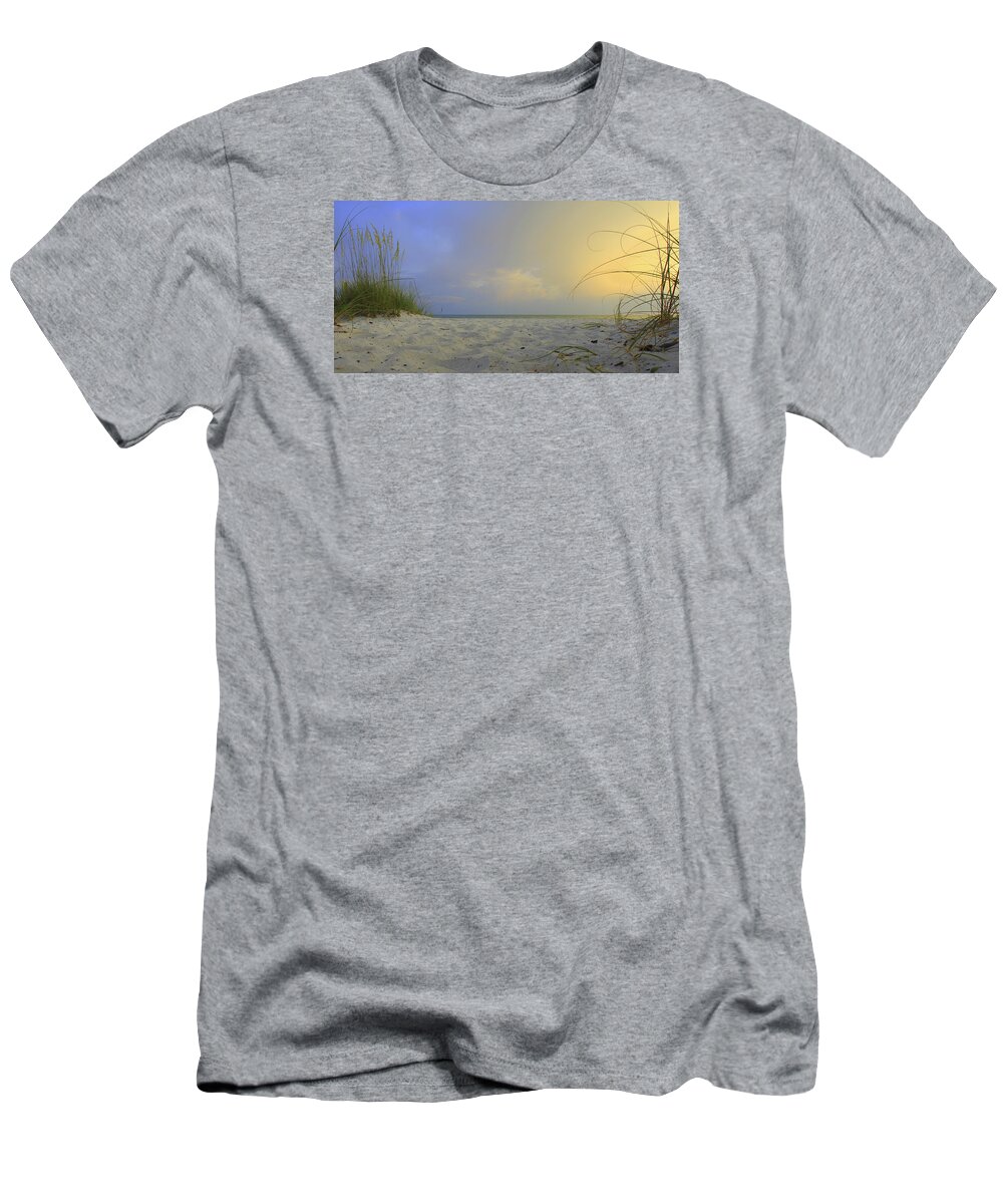 Beach T-Shirt featuring the photograph Betwen the Grass by Sean Allen