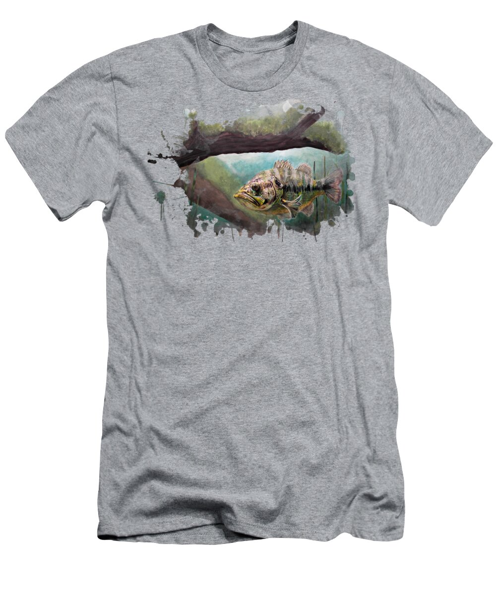 Bass T-Shirt featuring the painting Big Mama by Amber Dennis