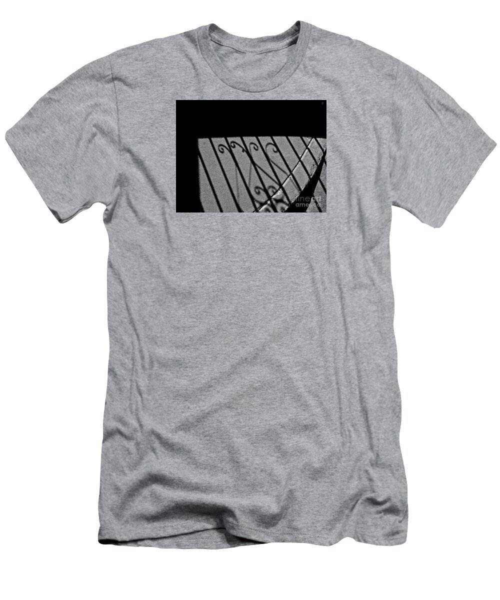 Abstract T-Shirt featuring the photograph Black and White Reach by Fei A