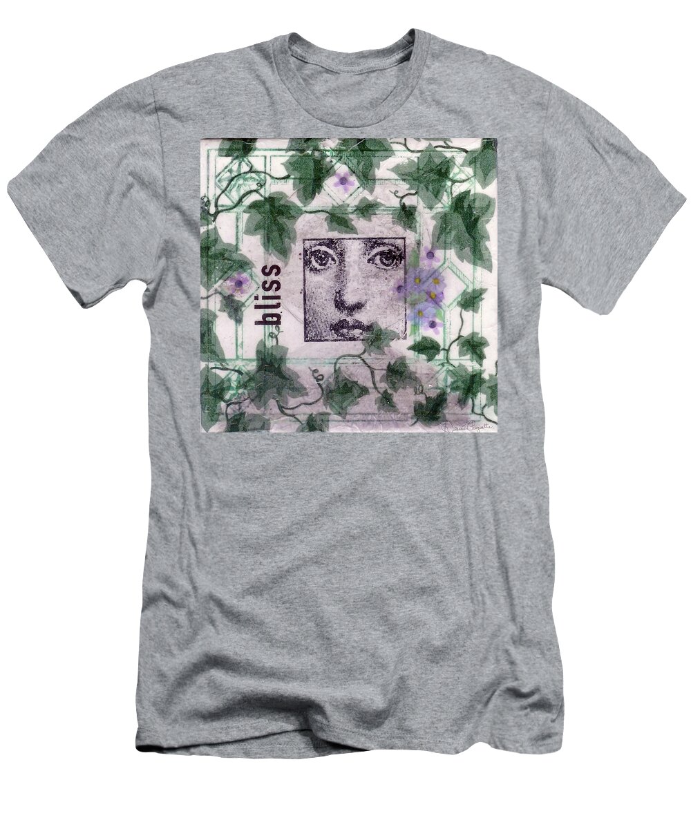 Ivy T-Shirt featuring the mixed media Bliss on Tile by Desiree Paquette