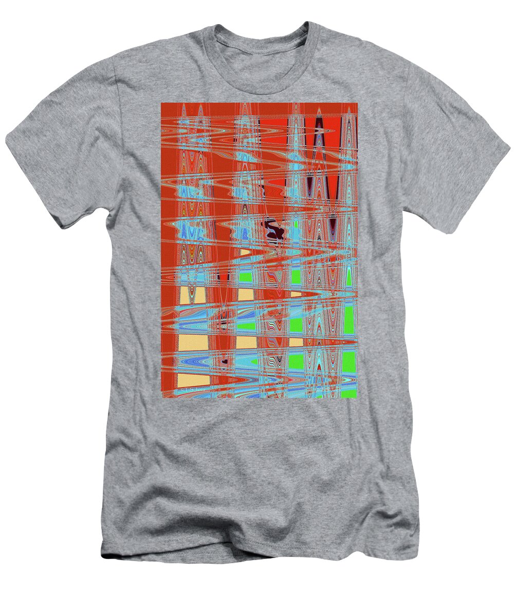 Blue Heron Eating Abstract T-Shirt featuring the photograph Blue Heron Eating Abstract by Tom Janca