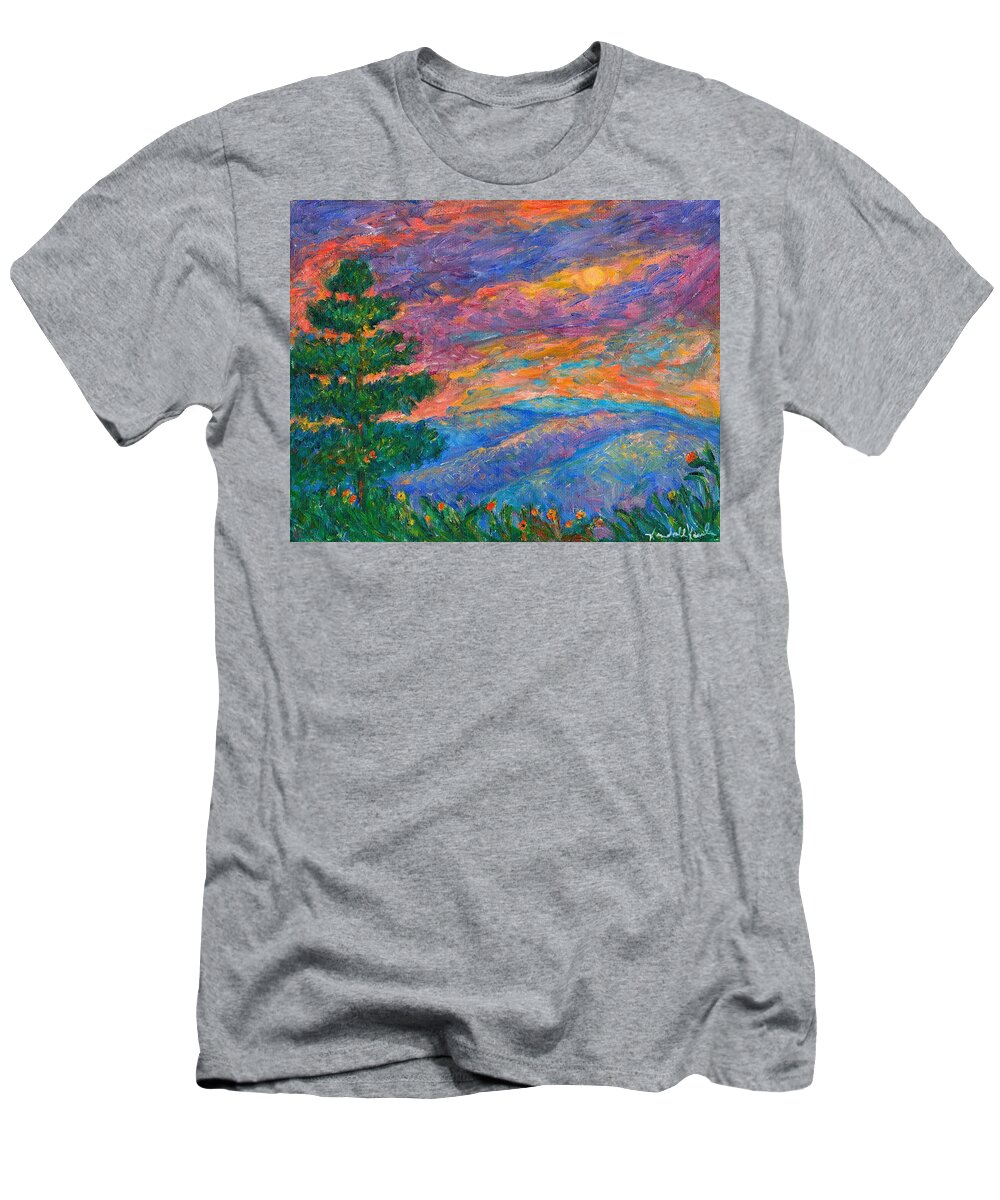 Mountains T-Shirt featuring the painting Blue Ridge Jewels by Kendall Kessler