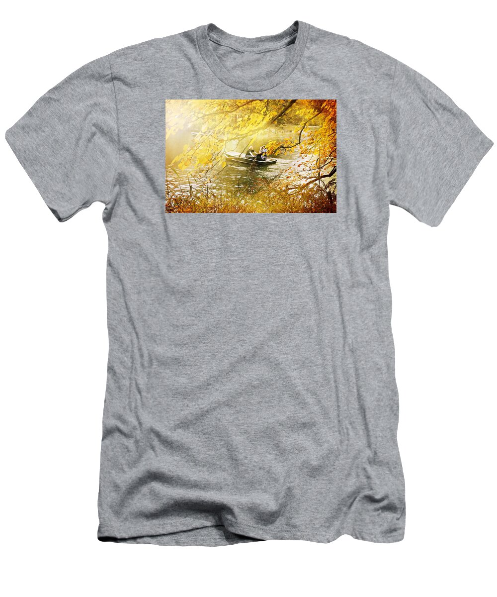 Autumn In Central Park T-Shirt featuring the photograph Golden Hair #1 by Diana Angstadt