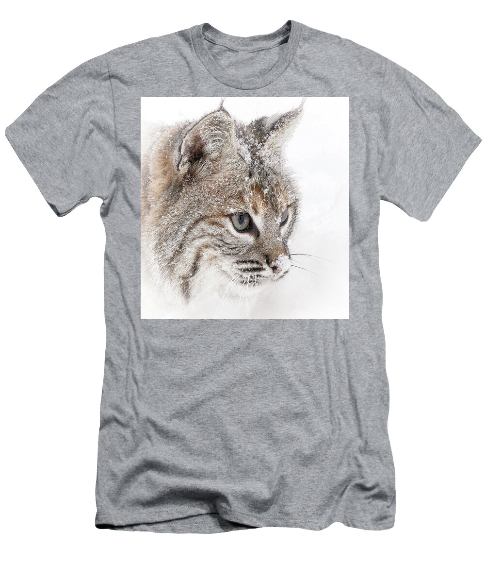 Bobcat T-Shirt featuring the photograph Bobcat Face by Athena Mckinzie