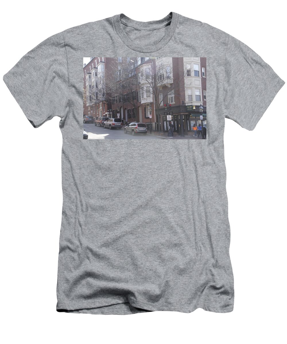 Cedar Lane T-Shirt featuring the photograph Cedar LN and Charles St Boston by Valerie Collins
