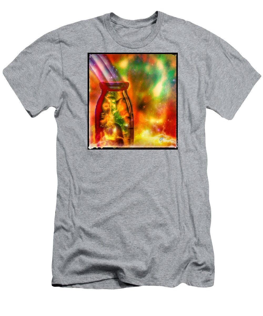 Spiritual T-Shirt featuring the painting Bottled spirit by Christine Paris