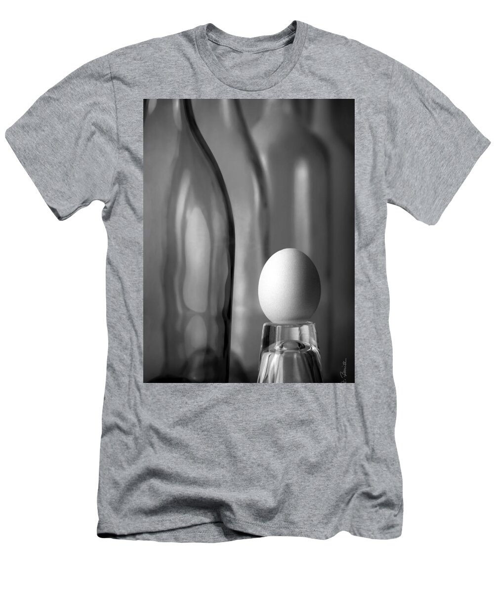 Bottles T-Shirt featuring the photograph Bottles and Egg by Joe Bonita