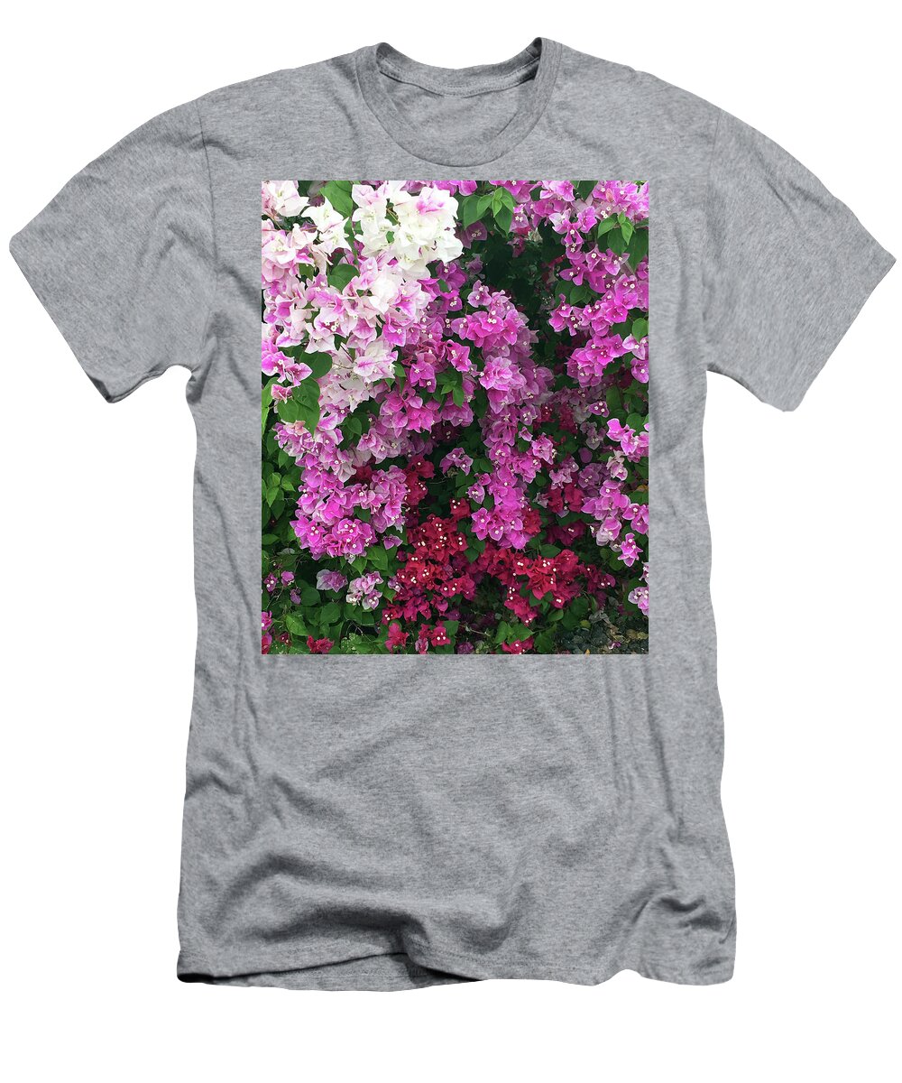Bougainevillee T-Shirt featuring the photograph Bougainville Flowers in Hawaii by Karen Nicholson