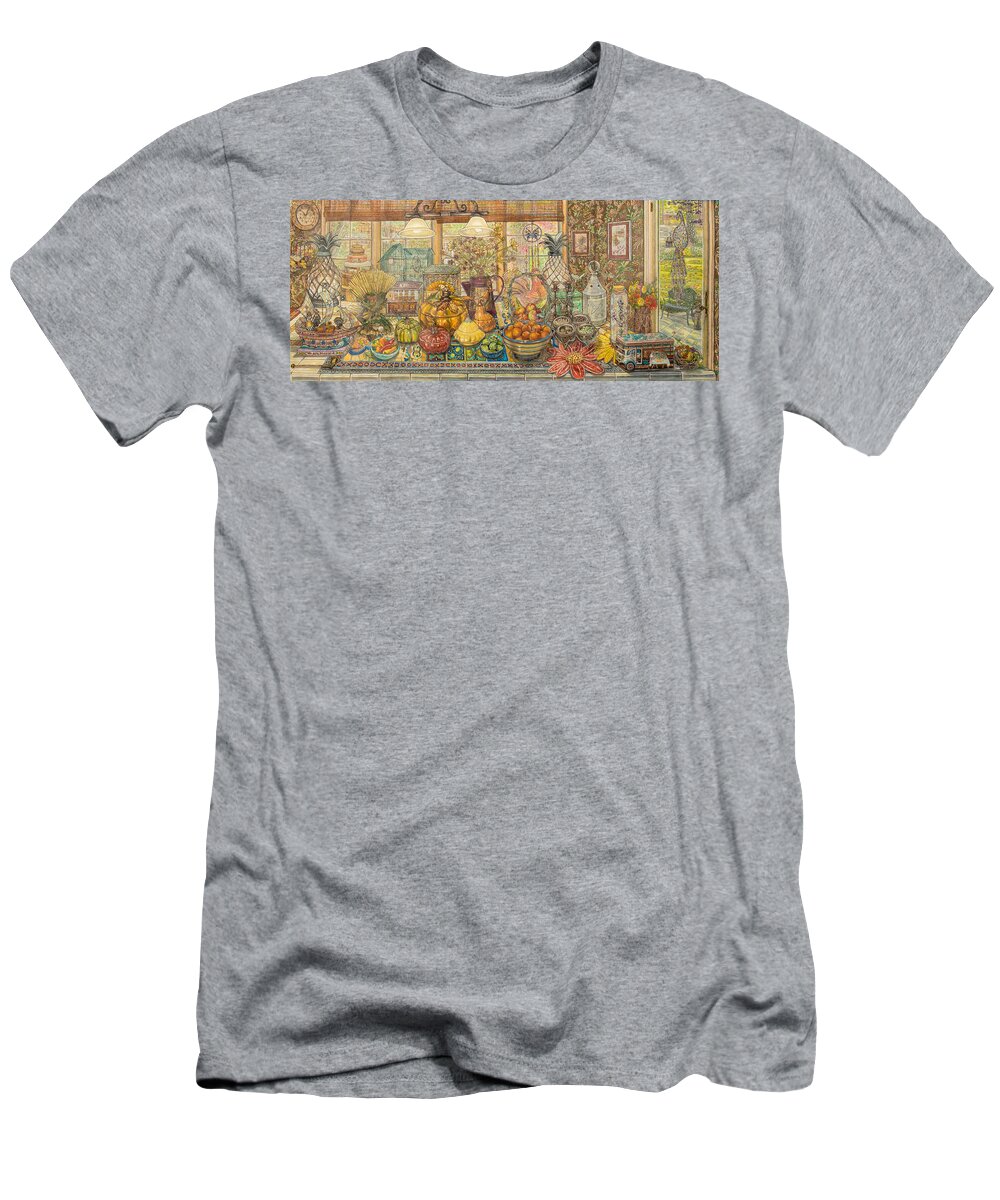 Bountiful Harvest T-Shirt featuring the painting Bountiful Harvest by Bonnie Siracusa