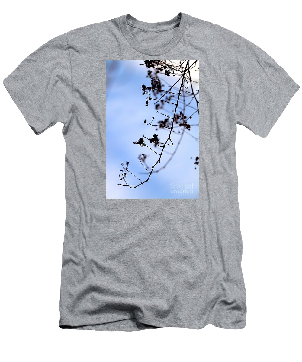 Bridal Wreath T-Shirt featuring the photograph Bridal Wreath in Winter by Elizabeth Dow