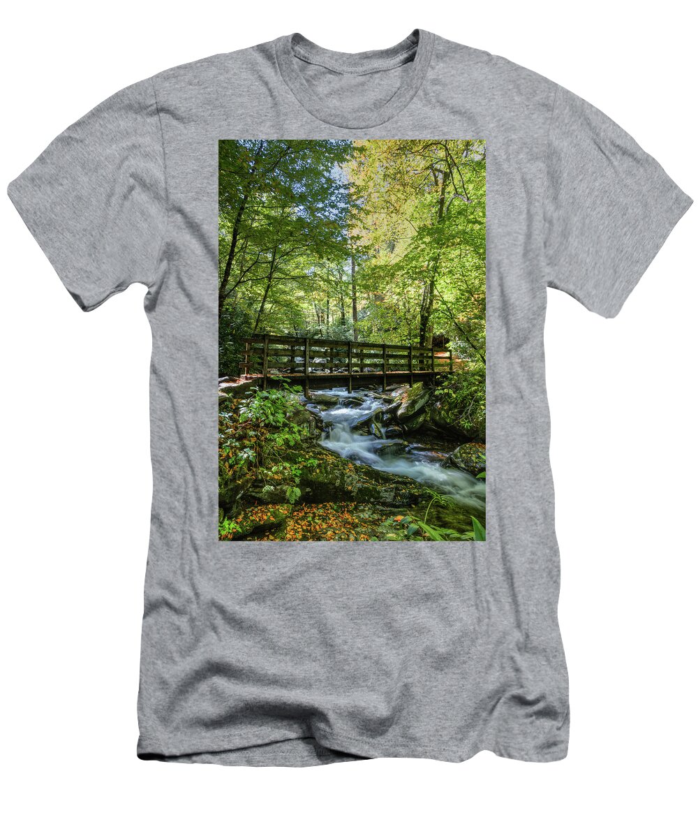 Appalachia T-Shirt featuring the photograph Bridge into Magic II by Debra and Dave Vanderlaan