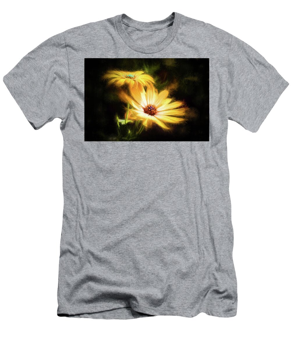 Yellow T-Shirt featuring the digital art Brightest Sun Shining by Celso Bressan