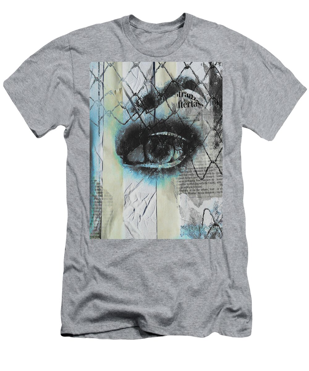 Eye T-Shirt featuring the photograph Broken eye by Gabi Hampe