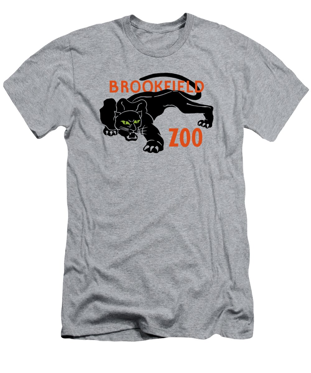 Brookfield Zoo T-Shirt featuring the painting Brookfield Zoo - WPA by War Is Hell Store