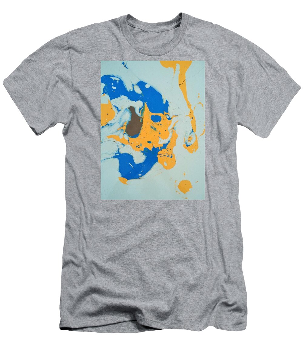 Abstract T-Shirt featuring the painting Brownie Baby Bird by Gyula Julian Lovas
