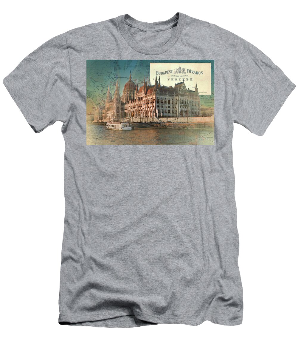 Budapest T-Shirt featuring the photograph Budapest Fovaros by Sharon Popek