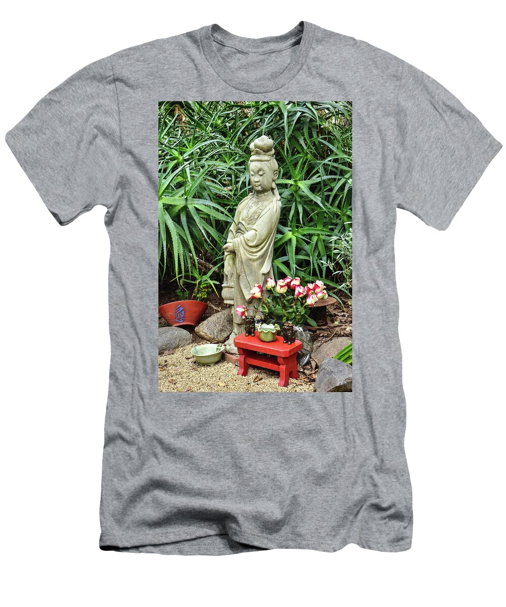 Linda Brody T-Shirt featuring the photograph Buddha Garden I by Linda Brody