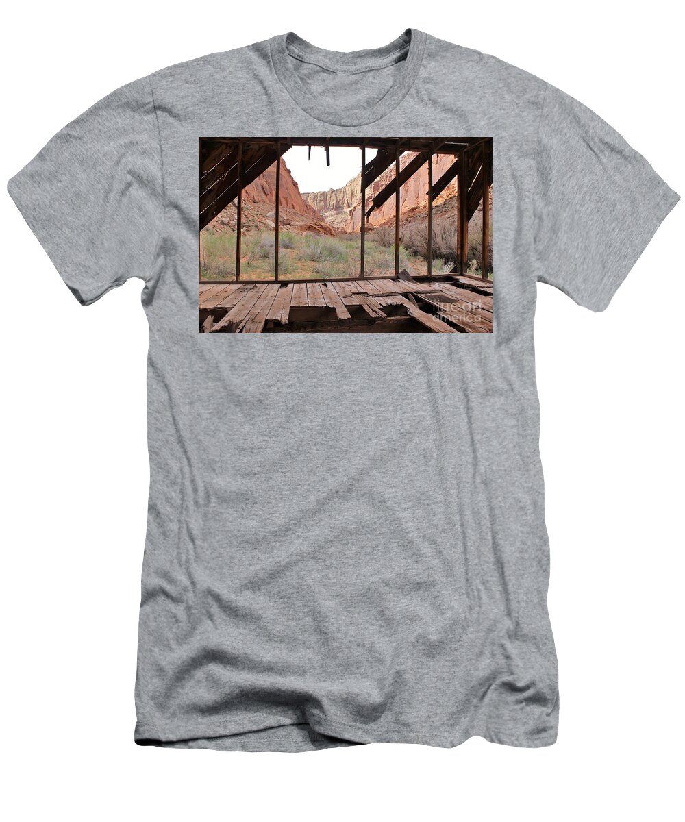 Muddy Creek T-Shirt featuring the photograph Bunkhouse view 4 by Tonya Hance