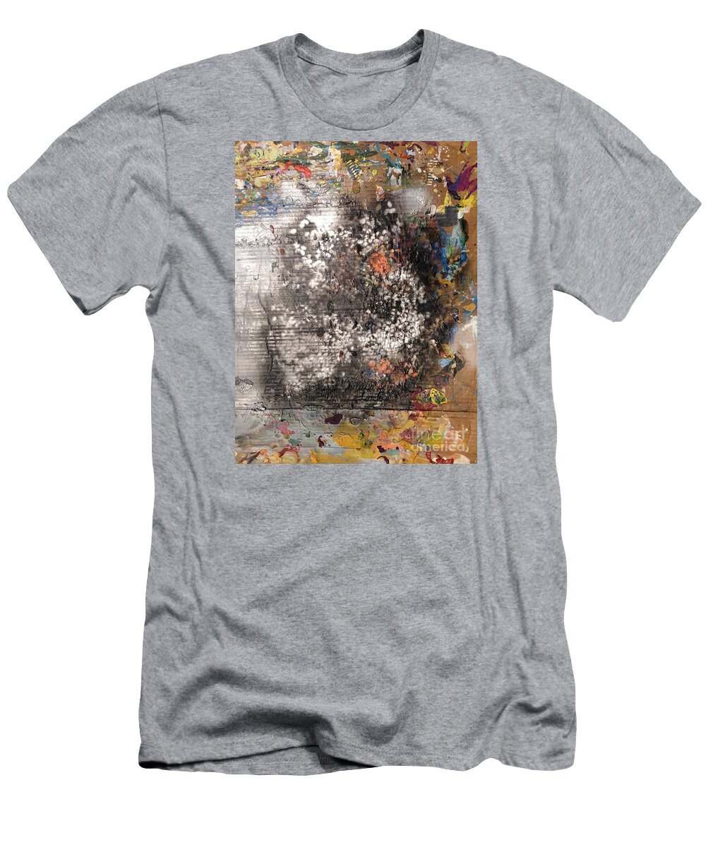 Abstract T-Shirt featuring the painting Burn Crackle Fizz by Anne Cameron Cutri