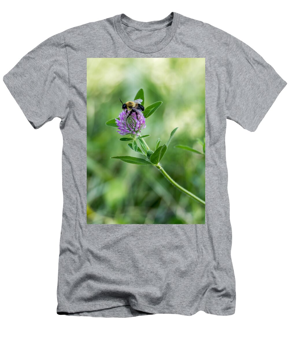 Bee T-Shirt featuring the photograph Busy Bee by Holden The Moment