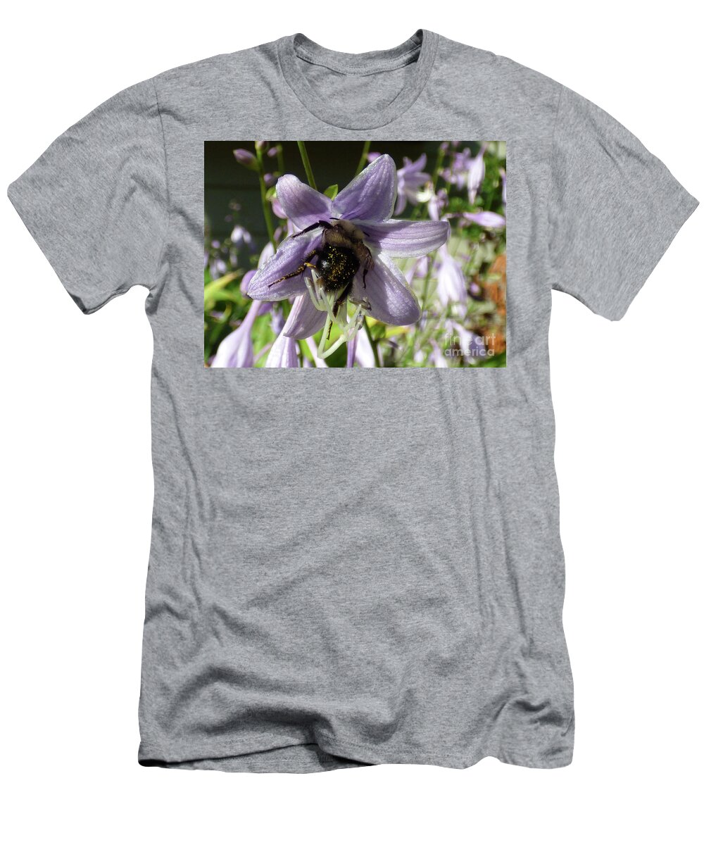 Bee T-Shirt featuring the photograph Busy Bee by Leara Nicole Morris-Clark