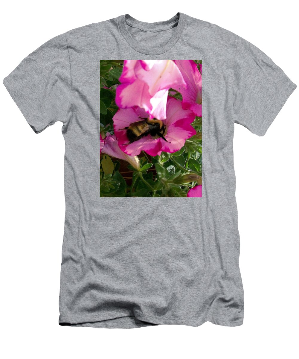 Honey Bee T-Shirt featuring the photograph Busy Bumble Bee by Sharon Duguay