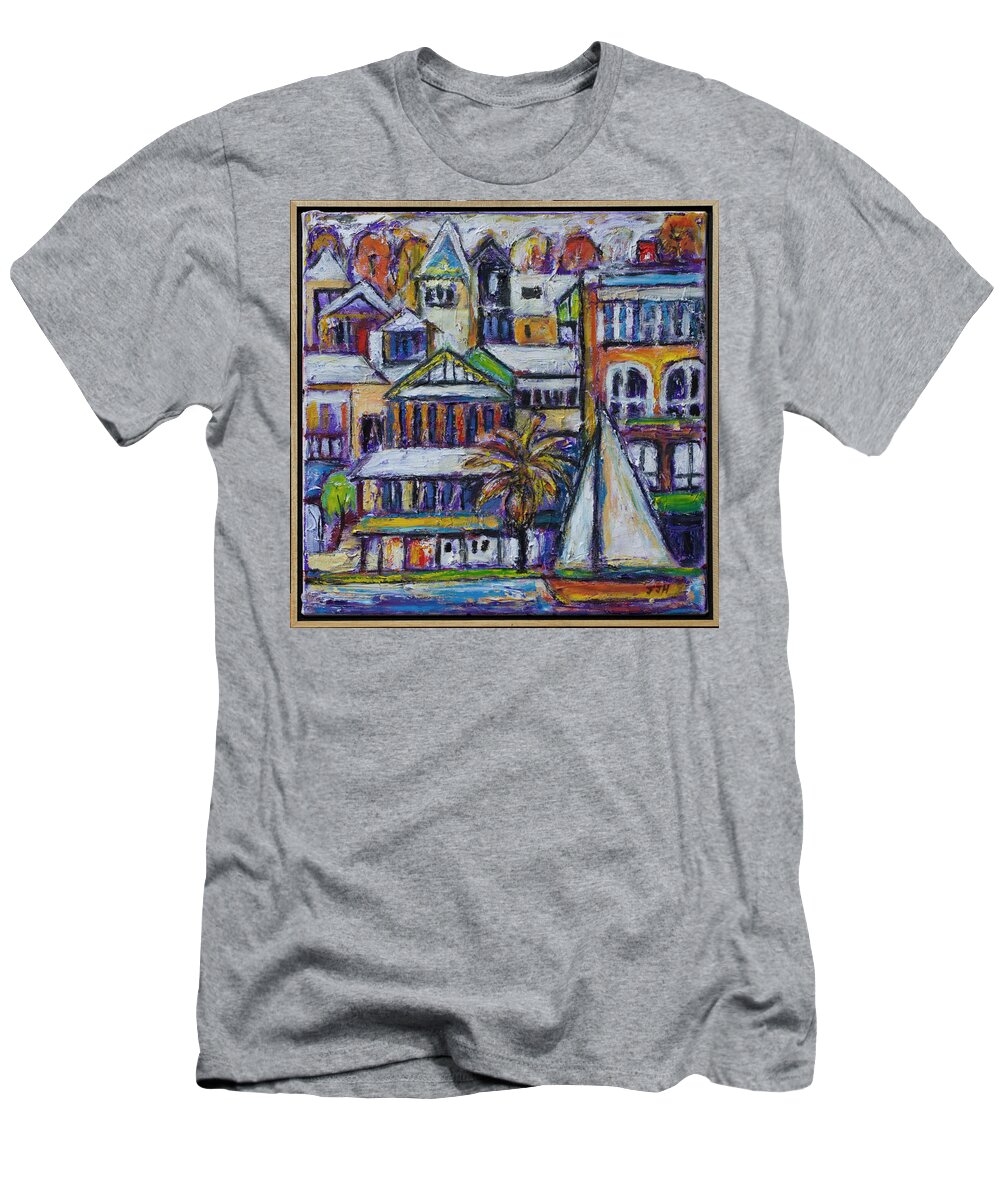 Fremantle T-Shirt featuring the painting By the water - Freo by Jeremy Holton