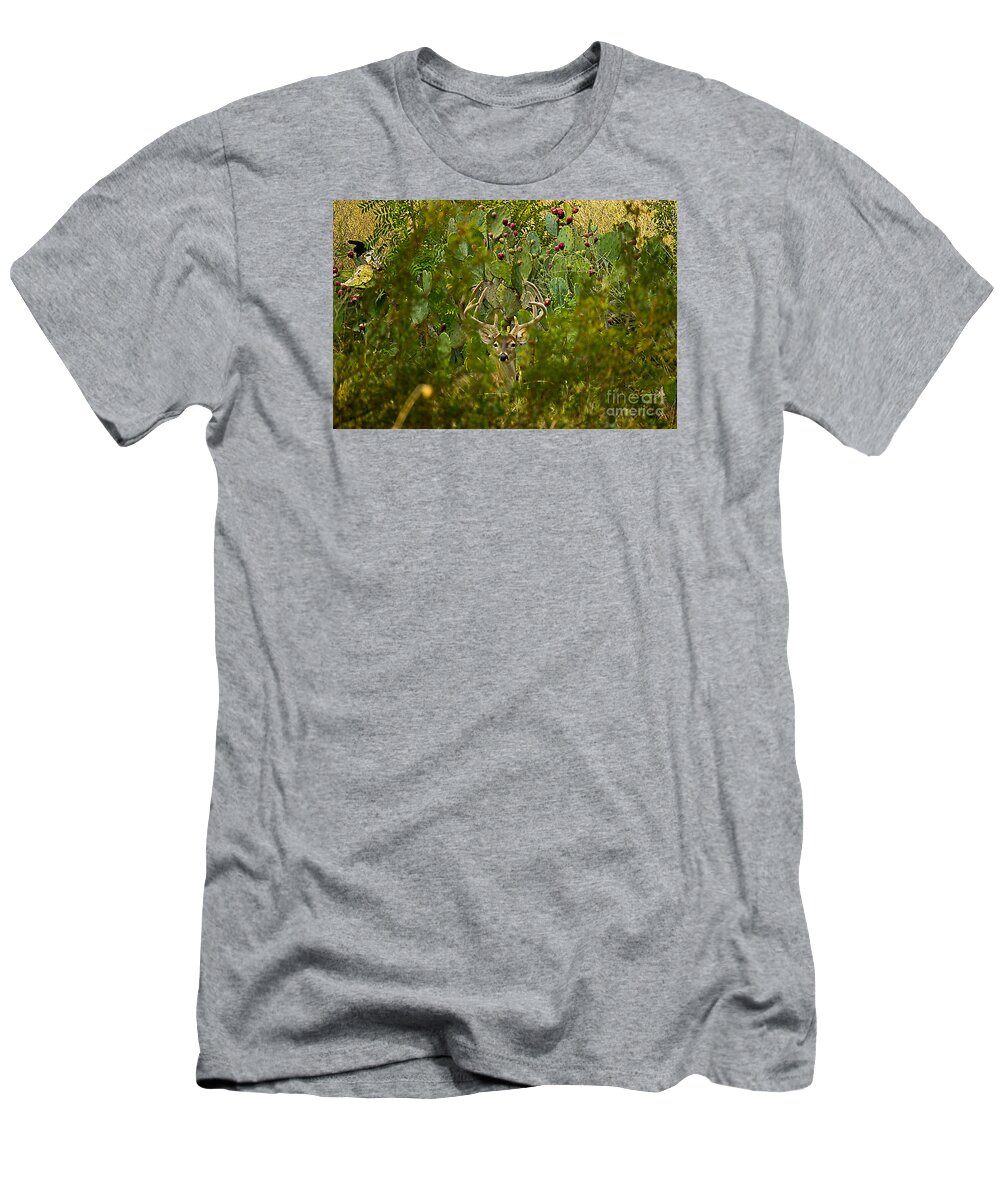Michael Tidwell Photography T-Shirt featuring the photograph Cactus Buck by Michael Tidwell