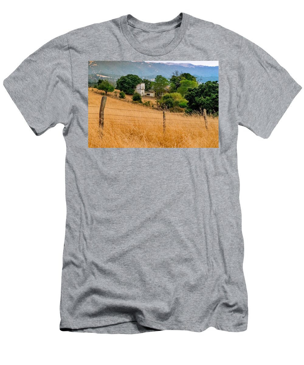 California T-Shirt featuring the photograph California Ranch House by Derek Dean