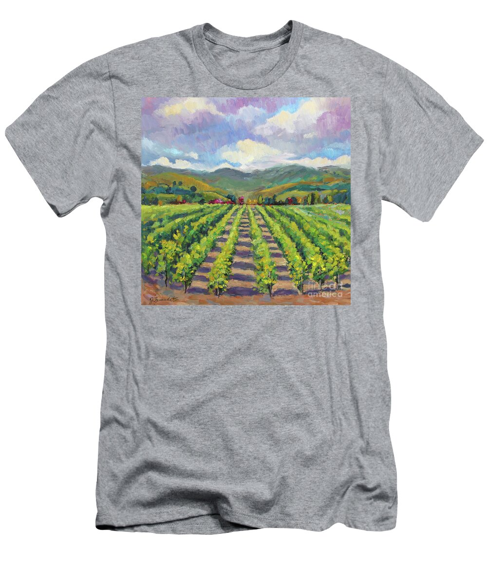 Vineyard T-Shirt featuring the painting California Winery by Jennifer Beaudet