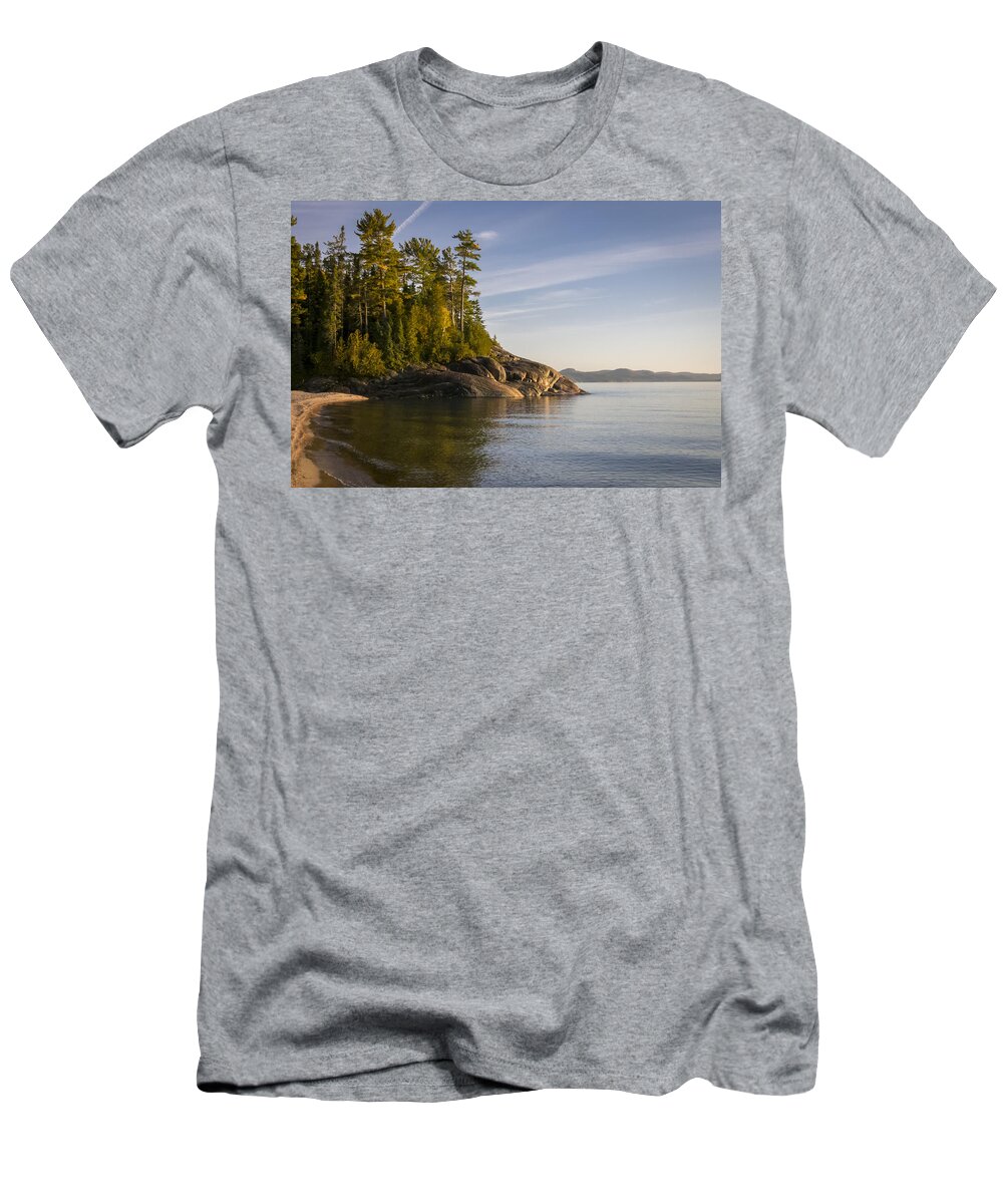 Lake Superior Provincial Park T-Shirt featuring the photograph Calm Seas Film Grain Look by Steve L'Italien
