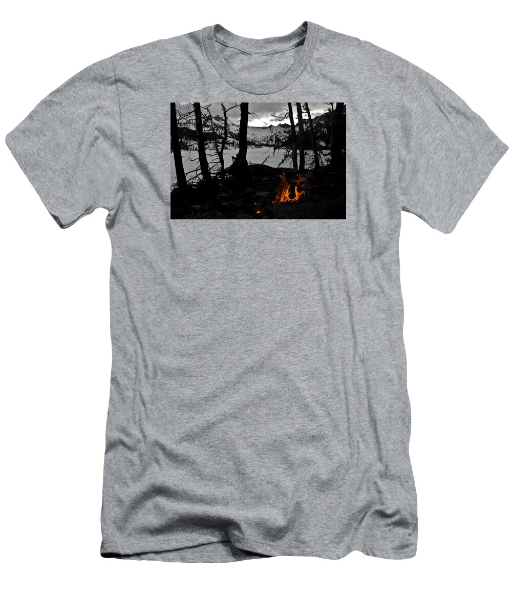 Mountain T-Shirt featuring the photograph Campfire by Jedediah Hohf