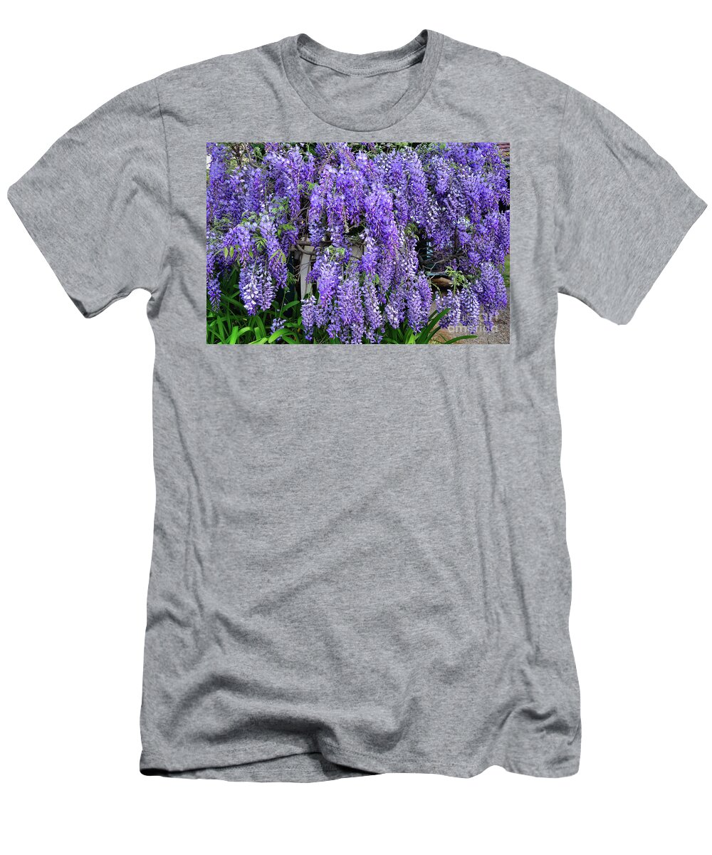 Photography T-Shirt featuring the photograph Cascading Wisteria 2 by Kaye Menner