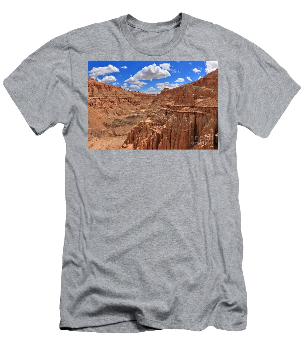 Cathedral Gorge Panorama T-Shirt featuring the photograph Cathedral Gorge Medium Panorama by Adam Jewell