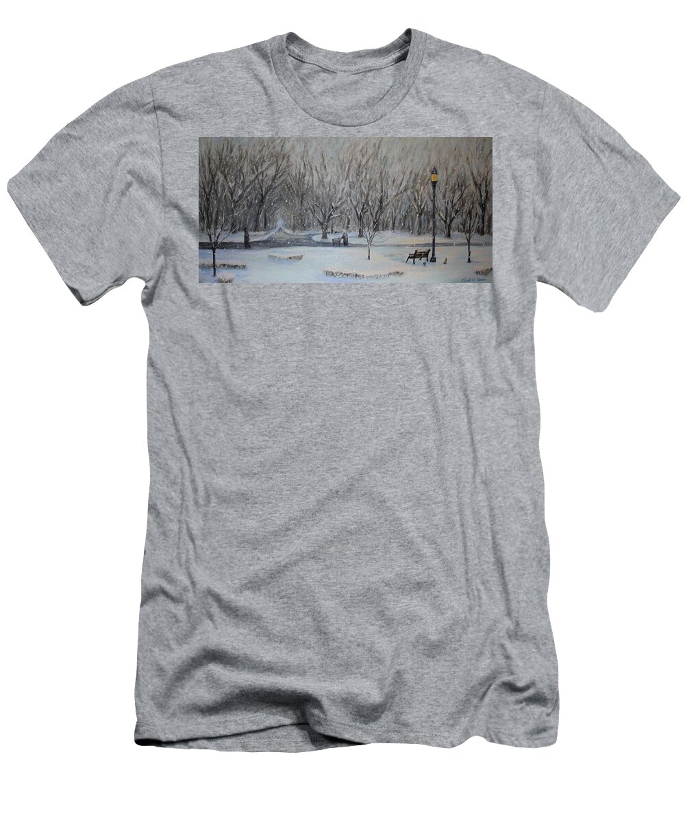 Cathedral Park T-Shirt featuring the painting Cathedral Park by Daniel W Green