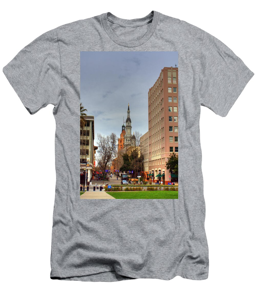 Cathedral T-Shirt featuring the photograph Cathedral Walkway by Randy Wehner