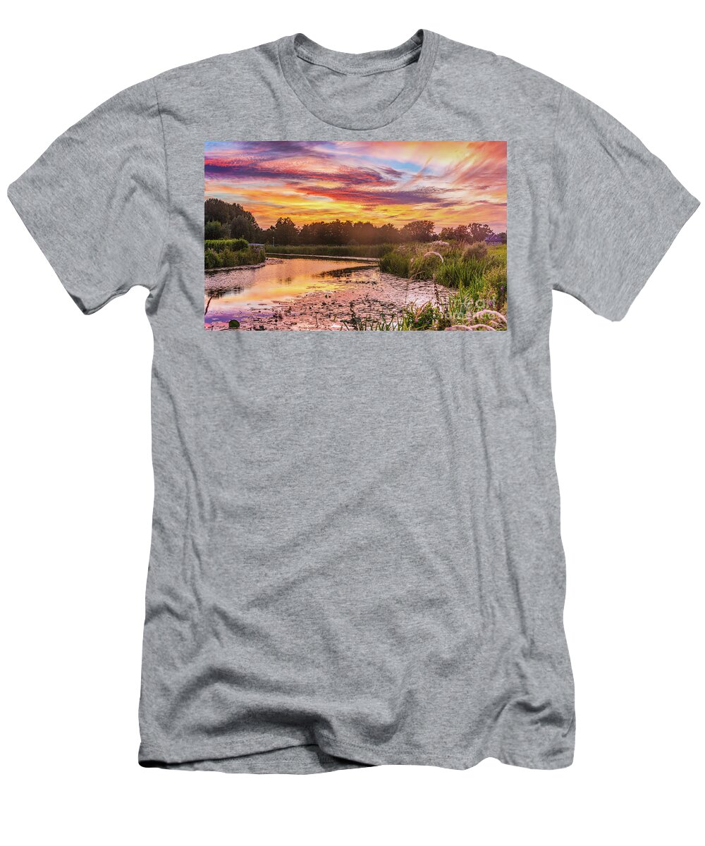 Holland T-Shirt featuring the photograph Celebrating sky by Casper Cammeraat