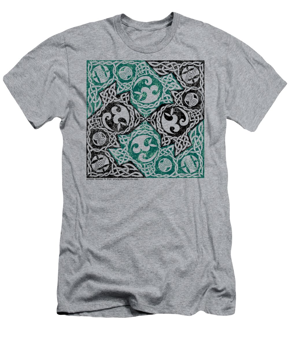 Artoffoxvox T-Shirt featuring the photograph Celtic Puzzle Square by Kristen Fox