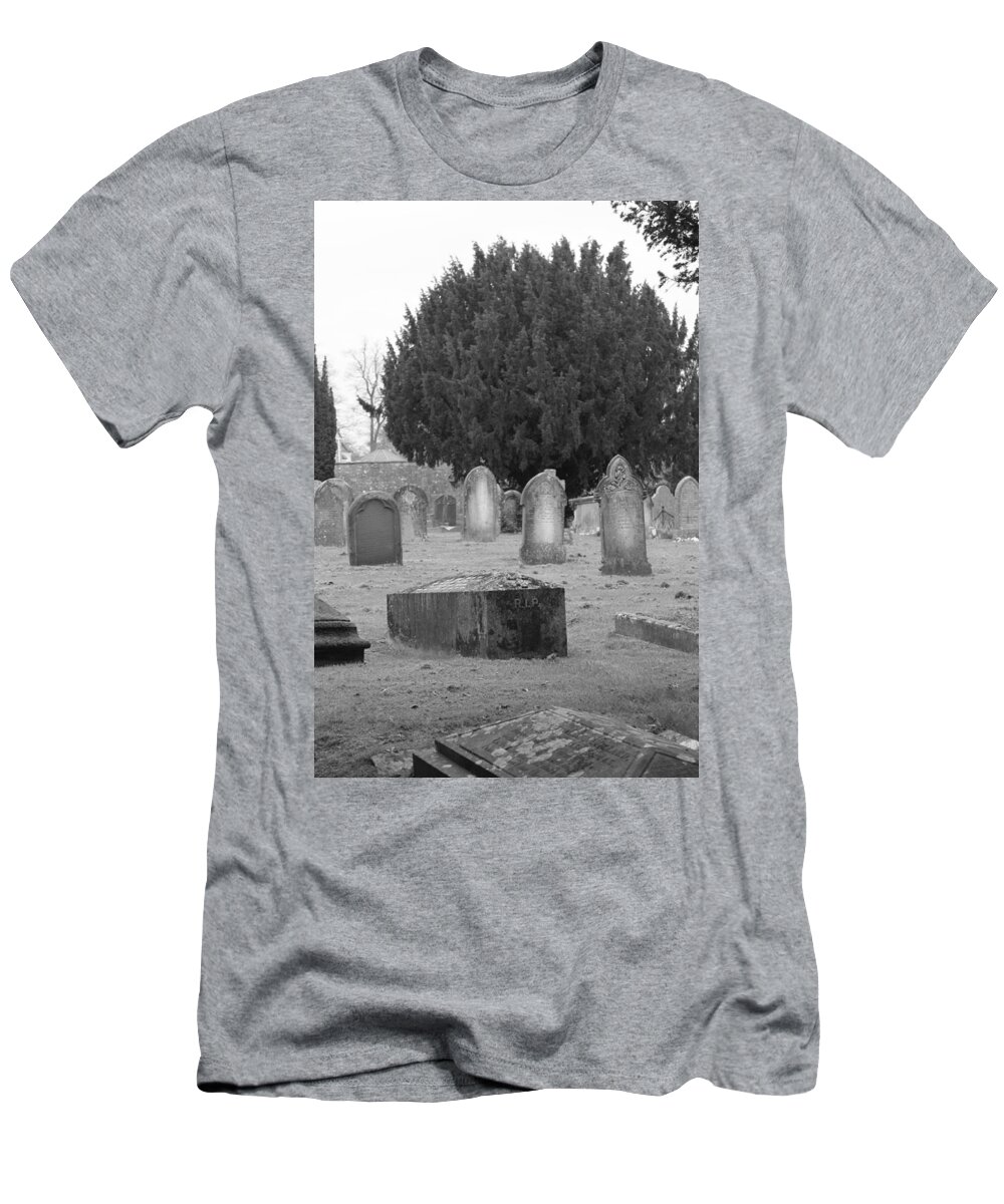 Cemetery T-Shirt featuring the photograph Cemetery Church of St. Mary Wedmore by Lauri Novak