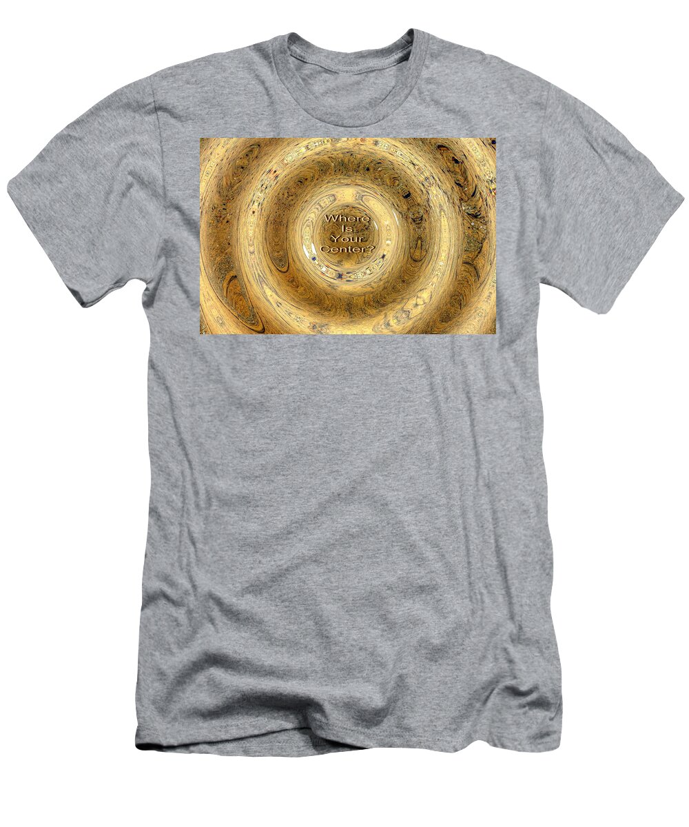 Abstract Photography T-Shirt featuring the photograph Center by Richard Omura