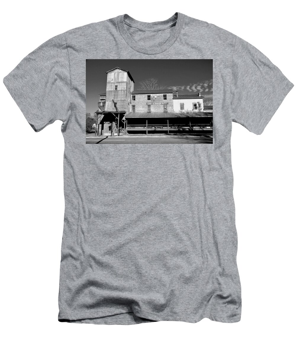  T-Shirt featuring the photograph Central Roller Mill by Rodney Lee Williams