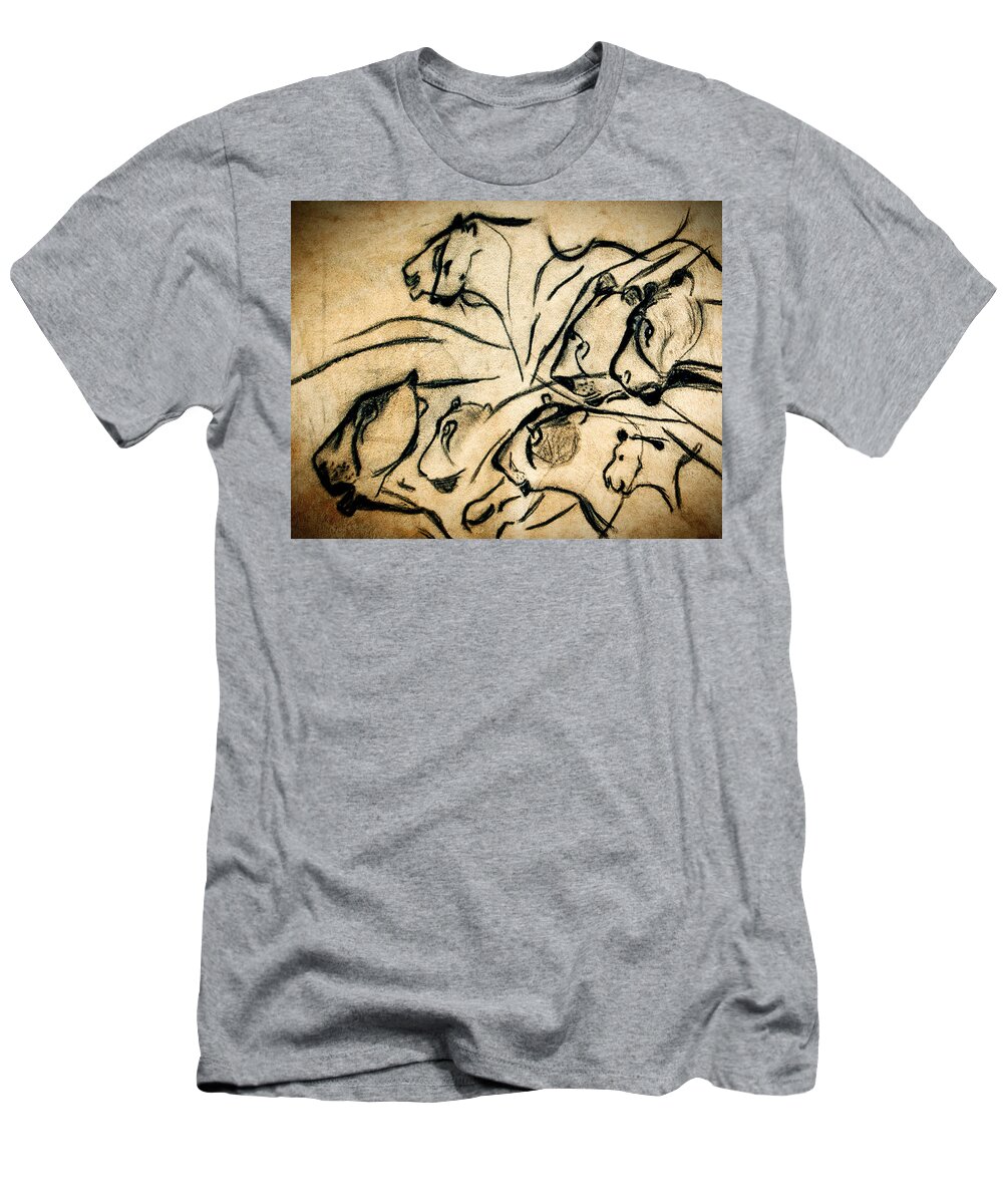 Chauvet Cave Lions T-Shirt featuring the photograph Chauvet Cave Lions by Weston Westmoreland