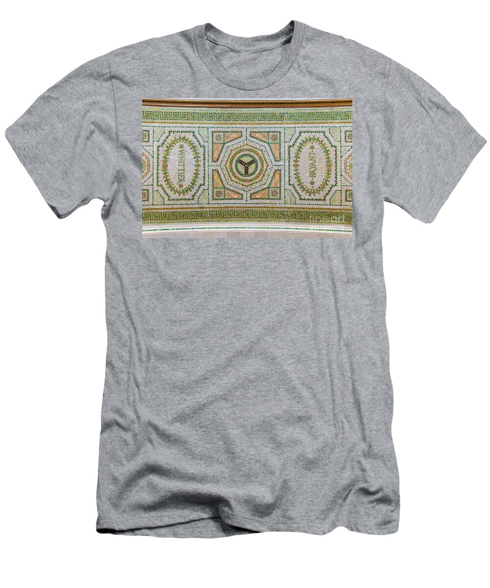 Art T-Shirt featuring the photograph Chicago Cultural Center Ceiling with Y Symbol by David Levin