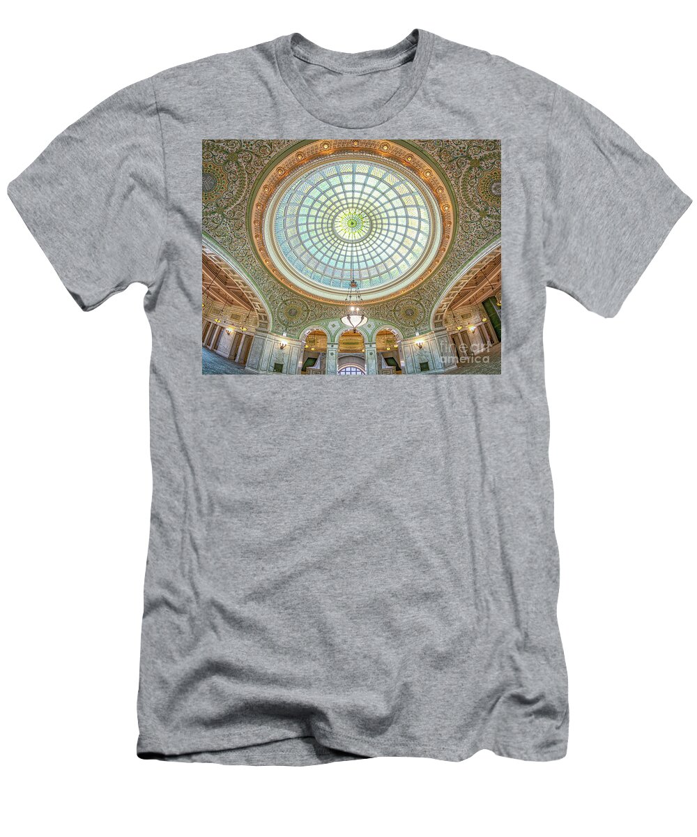 Chicago T-Shirt featuring the photograph Chicago Cultural Center by Izet Kapetanovic