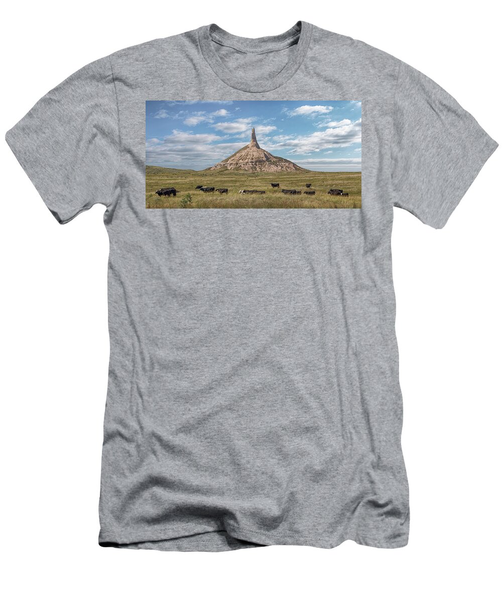Chimney Rock T-Shirt featuring the photograph Chimney Rock by Susan Rissi Tregoning