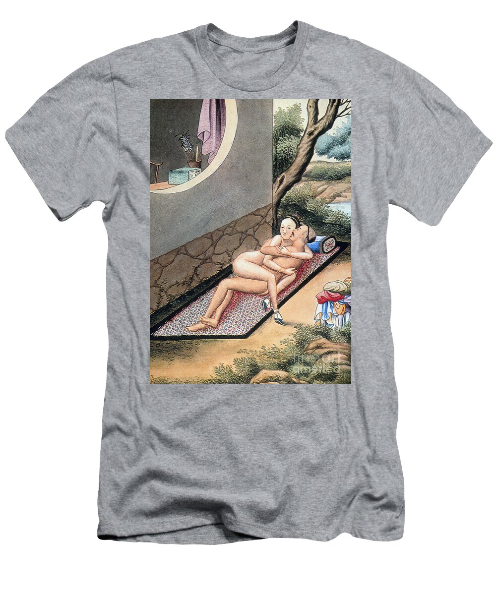 4th Century T-Shirt featuring the painting Chinese Eroticism by Granger